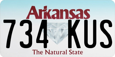 AR license plate 734KUS