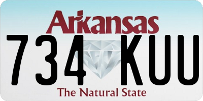 AR license plate 734KUU