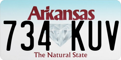 AR license plate 734KUV