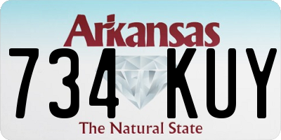 AR license plate 734KUY