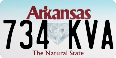 AR license plate 734KVA