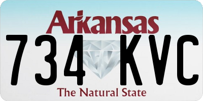 AR license plate 734KVC