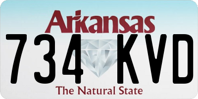 AR license plate 734KVD