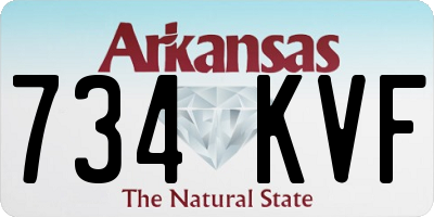 AR license plate 734KVF