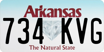 AR license plate 734KVG