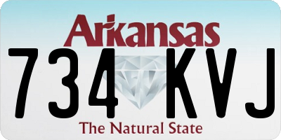 AR license plate 734KVJ