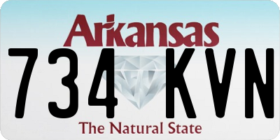 AR license plate 734KVN