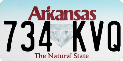 AR license plate 734KVQ