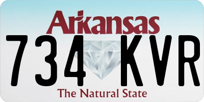 AR license plate 734KVR