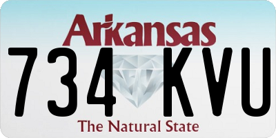 AR license plate 734KVU
