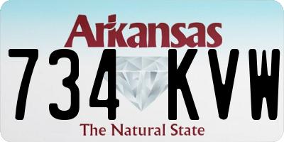 AR license plate 734KVW