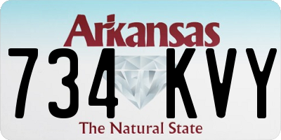 AR license plate 734KVY