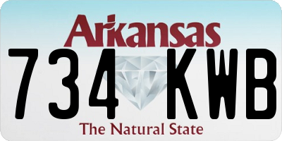 AR license plate 734KWB