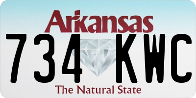 AR license plate 734KWC