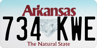 AR license plate 734KWE