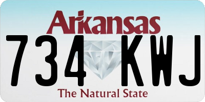 AR license plate 734KWJ