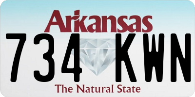 AR license plate 734KWN