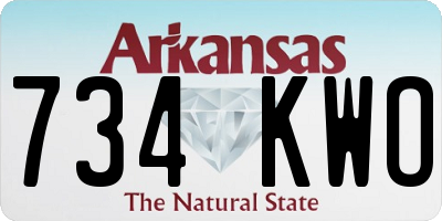 AR license plate 734KWO