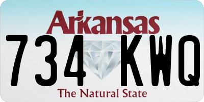 AR license plate 734KWQ