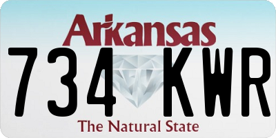 AR license plate 734KWR