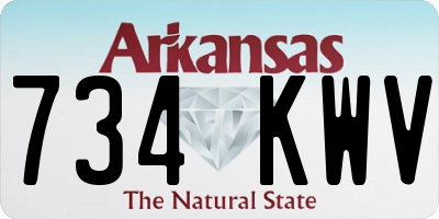 AR license plate 734KWV