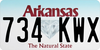 AR license plate 734KWX