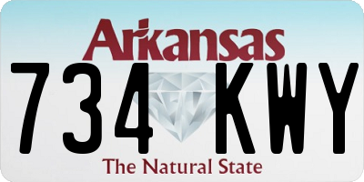 AR license plate 734KWY