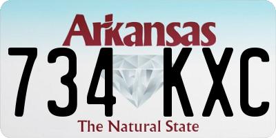 AR license plate 734KXC