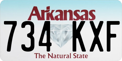 AR license plate 734KXF