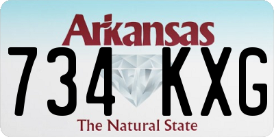 AR license plate 734KXG
