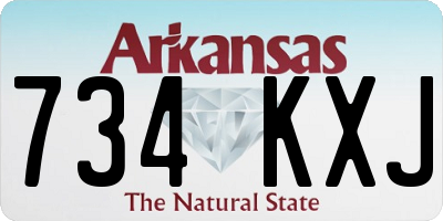 AR license plate 734KXJ