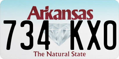 AR license plate 734KXO