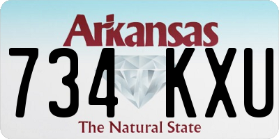AR license plate 734KXU