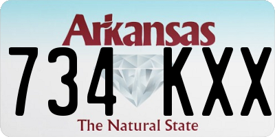 AR license plate 734KXX