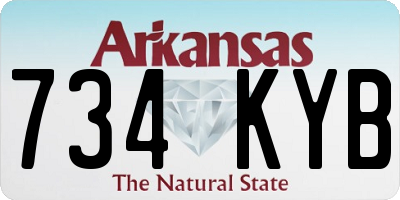 AR license plate 734KYB
