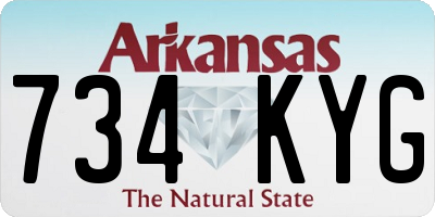 AR license plate 734KYG