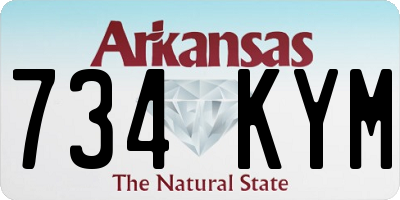AR license plate 734KYM