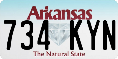 AR license plate 734KYN