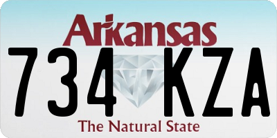 AR license plate 734KZA
