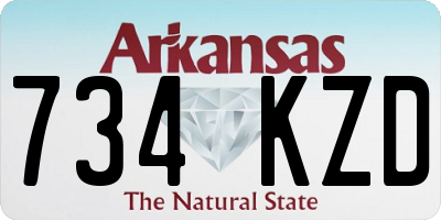 AR license plate 734KZD
