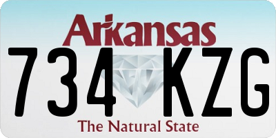 AR license plate 734KZG