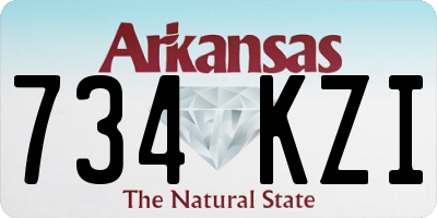 AR license plate 734KZI