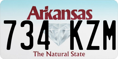 AR license plate 734KZM
