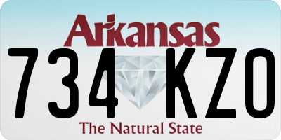 AR license plate 734KZO