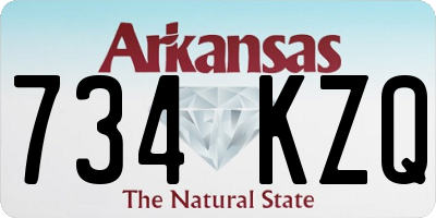 AR license plate 734KZQ