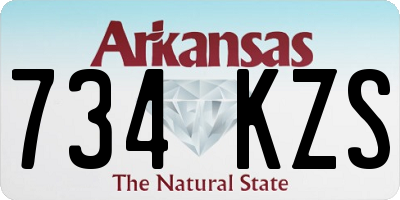 AR license plate 734KZS