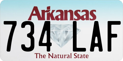 AR license plate 734LAF