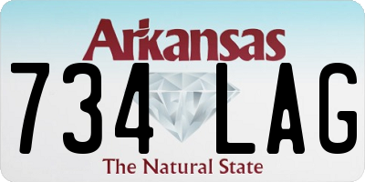 AR license plate 734LAG