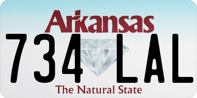 AR license plate 734LAL
