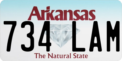AR license plate 734LAM